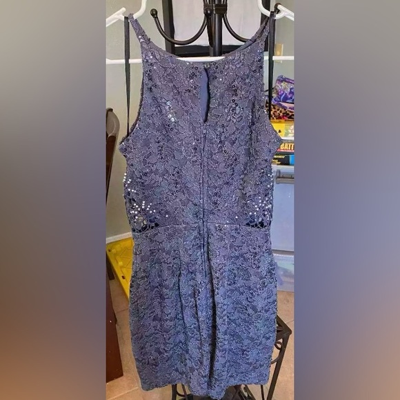 Sparkly grey formal dressy dress size 3 brand IN San Francisco - Picture 1 of 3